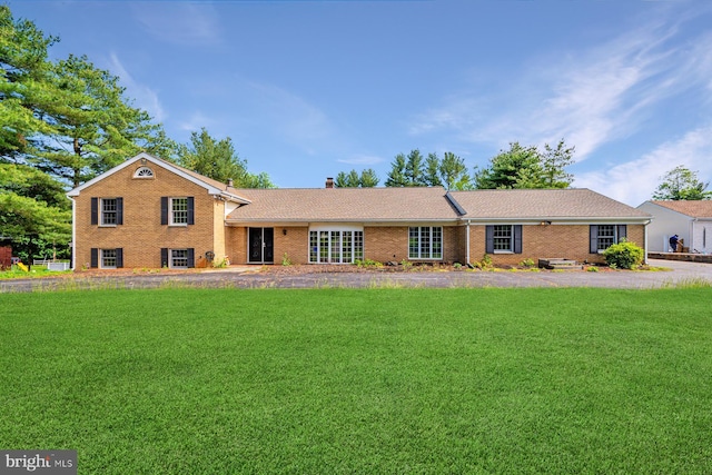 3990 View Top Rd, Ellicott City, MD 21042 - view of front facade featuring a front lawn, brick siding, and a chimney