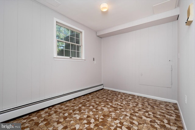 3990 View Top Rd, Ellicott City, MD 21042 - spare room with a baseboard heating unit and tile patterned floors
