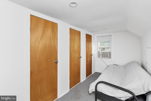 260 Irvington Pl, Hamilton, NJ 08610 - bedroom with carpet floors, cooling unit, and lofted ceiling
