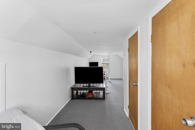 260 Irvington Pl, Hamilton, NJ 08610 - carpeted living room featuring lofted ceiling and baseboards