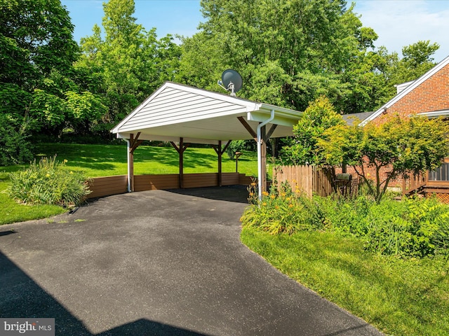 55 W Duck St, Front Royal, VA 22630 - view of patio with a carport and asphalt driveway