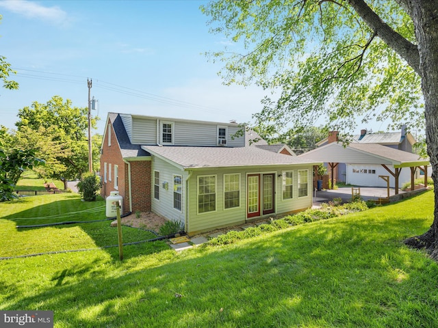 55 W Duck St, Front Royal, VA 22630 - back of house featuring a yard and roof with shingles