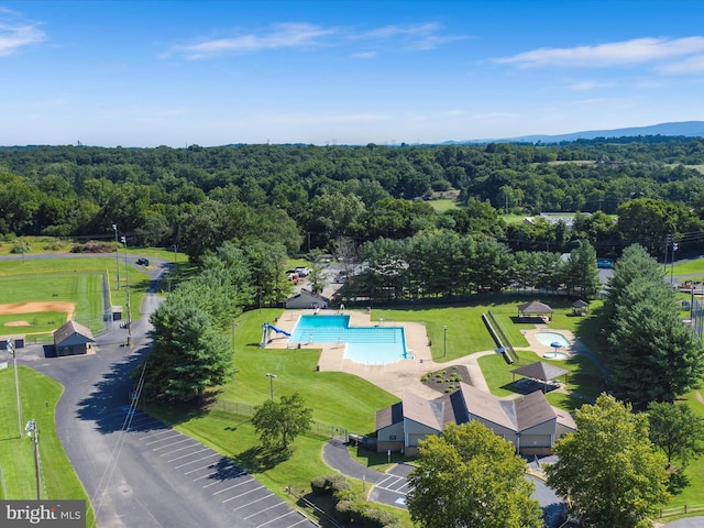 55 W Duck St, Front Royal, VA 22630 - aerial view of a pool area and a forest