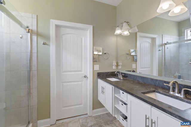 109 Stonecrest Ave, Waynesboro, VA 22980 - bathroom featuring double vanity and a shower stall
