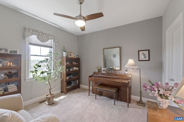 109 Stonecrest Ave, Waynesboro, VA 22980 - living area with carpet and ceiling fan