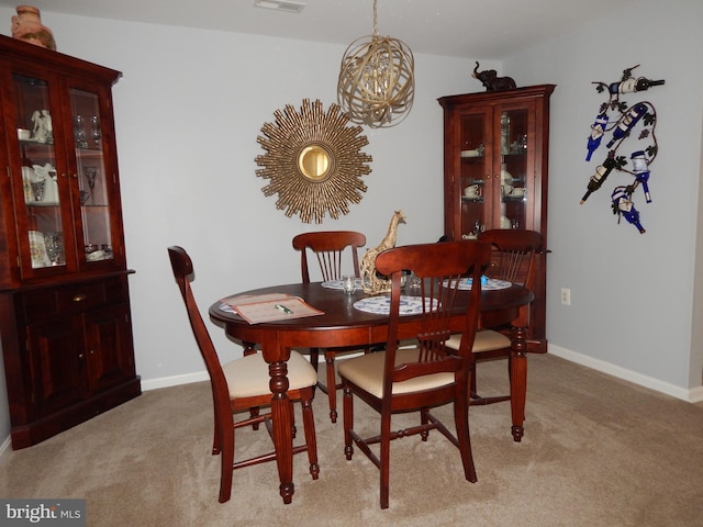 204 Kimary Ct Unit 1A, Forest Hill, MD 21050 - dining room featuring a chandelier and light carpet