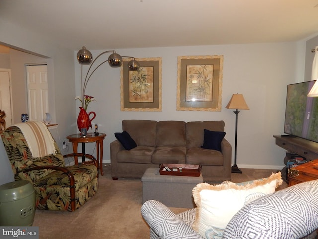 204 Kimary Ct Unit 1A, Forest Hill, MD 21050 - living room featuring carpet floors and baseboards