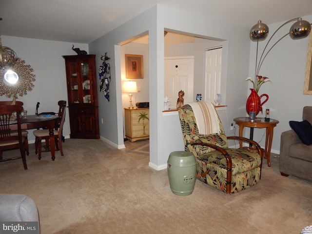 204 Kimary Ct Unit 1A, Forest Hill, MD 21050 - sitting room featuring carpet and baseboards