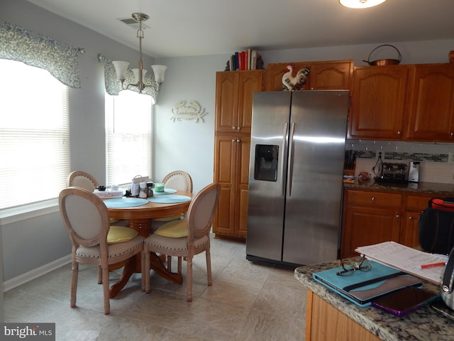 204 Kimary Ct Unit 1A, Forest Hill, MD 21050 - kitchen featuring stainless steel fridge and brown cabinets