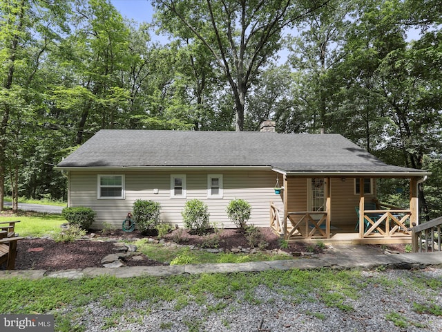 832 Shenandoah River Dr, Harpers Ferry, WV 25425 - view of front facade with a porch and a chimney