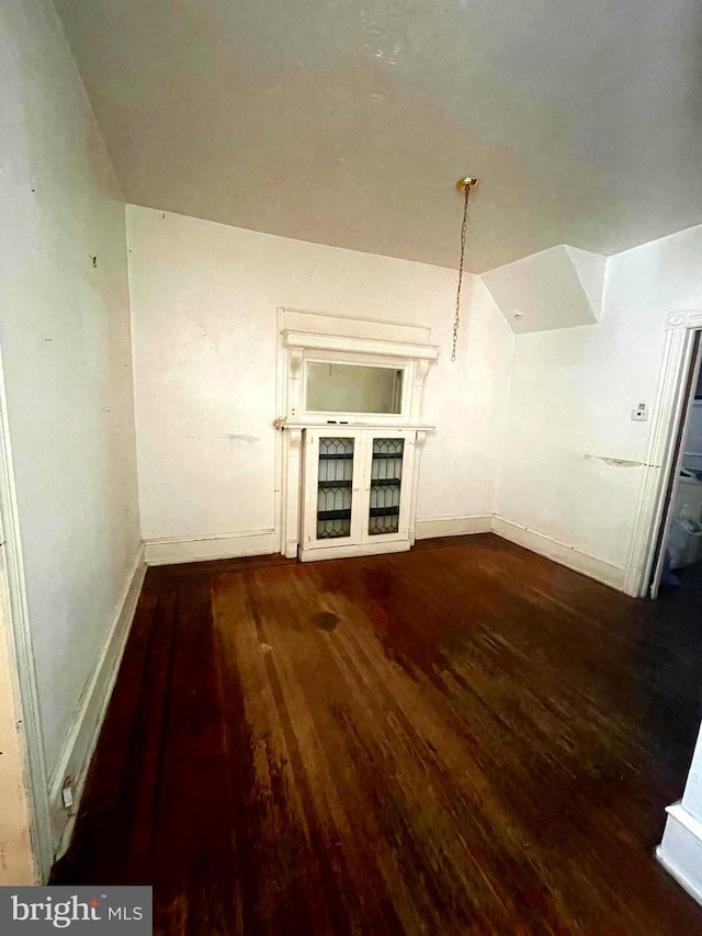 3831 N 19th St, Philadelphia, PA 19140 - additional living space featuring dark wood finished floors and lofted ceiling