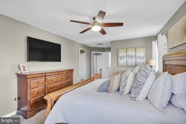 506 Masters Dr, Blackwood, NJ 08012 - carpeted bedroom featuring a ceiling fan and baseboards
