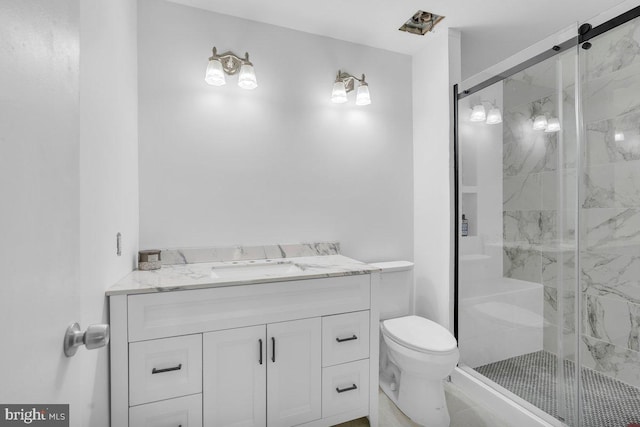 506 Masters Dr, Blackwood, NJ 08012 - full bath with vanity and a marble finish shower