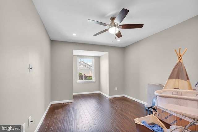 506 Masters Dr, Blackwood, NJ 08012 - interior space featuring hardwood / wood-style floors, ceiling fan, and recessed lighting