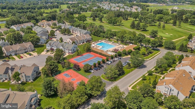 506 Masters Dr, Blackwood, NJ 08012 - aerial view of residential area featuring a pool area and a local golf course