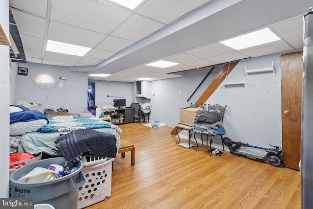 5563 Loretto Ave, Philadelphia, PA 19124 - bedroom featuring a drop ceiling and wood finished floors