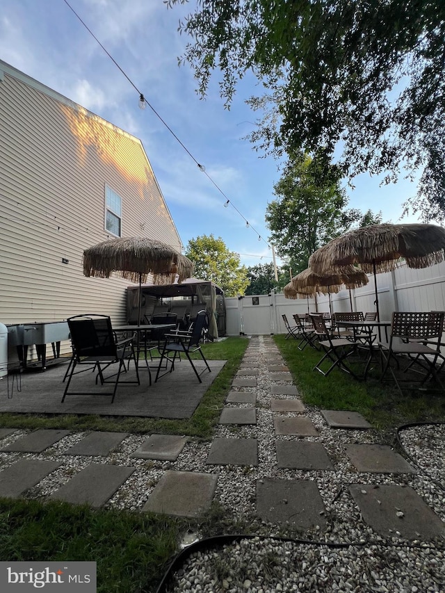 44 Meadowrue Ln, Sicklerville, NJ 08081 - view of yard with outdoor dining area and a patio