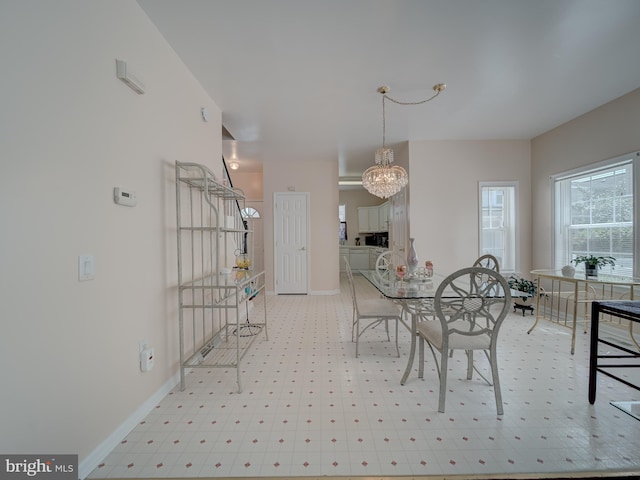 7317 Jubilee Cir, Elkridge, MD 21075 - dining room with a chandelier and light flooring