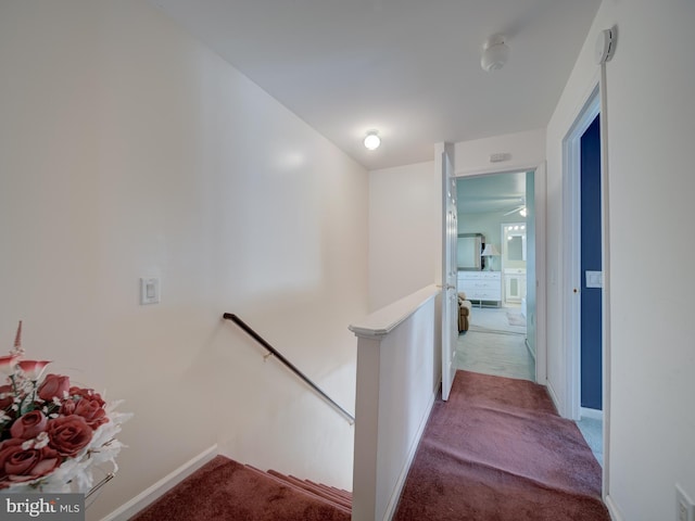 7317 Jubilee Cir, Elkridge, MD 21075 - hall with an upstairs landing and carpet