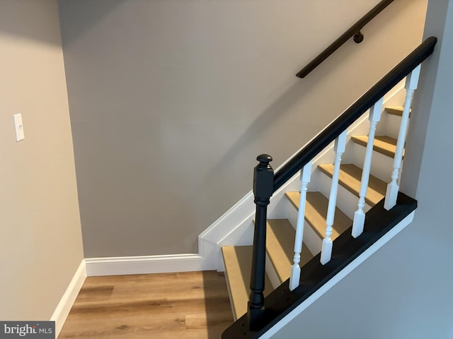 1708 Granite Ct, Crofton, MD 21114 - stairway with wood finished floors and baseboards