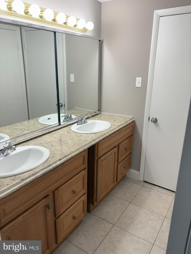 1708 Granite Ct, Crofton, MD 21114 - bathroom featuring double vanity and tile patterned floors