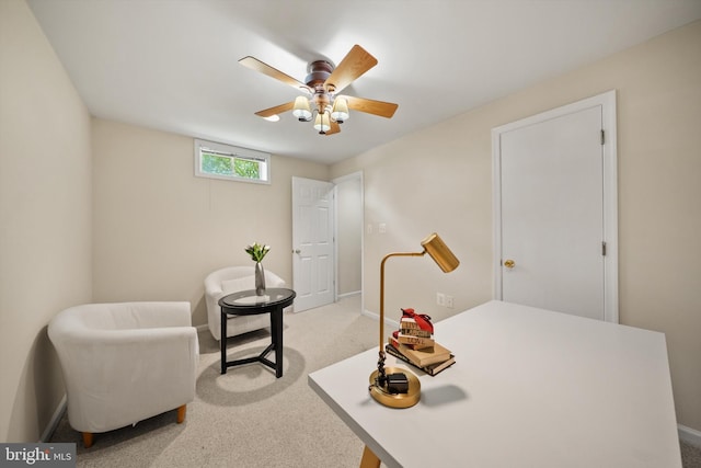 14908 Slippery Elm Ct, Woodbridge, VA 22193 - office area with carpet floors and ceiling fan