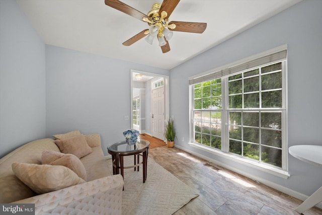 14908 Slippery Elm Ct, Woodbridge, VA 22193 - sitting room featuring baseboards and a ceiling fan