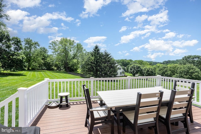 1311 Corbett Rd, Monkton, MD 21111 - wooden deck with outdoor dining space and a yard