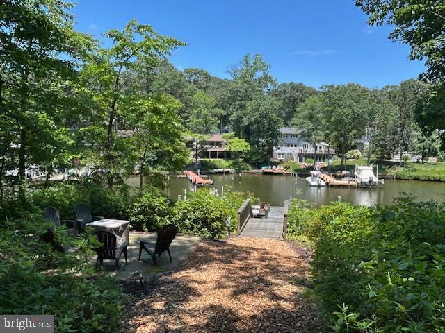 34 Chartham Ln, Severna Park, MD 21146 - dock area featuring a water view