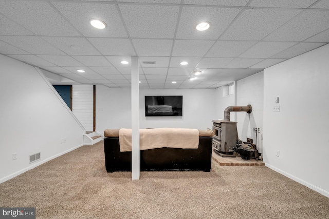 2333 Sunset Cir, Glenville, PA 17329 - recreation room with carpet floors and recessed lighting