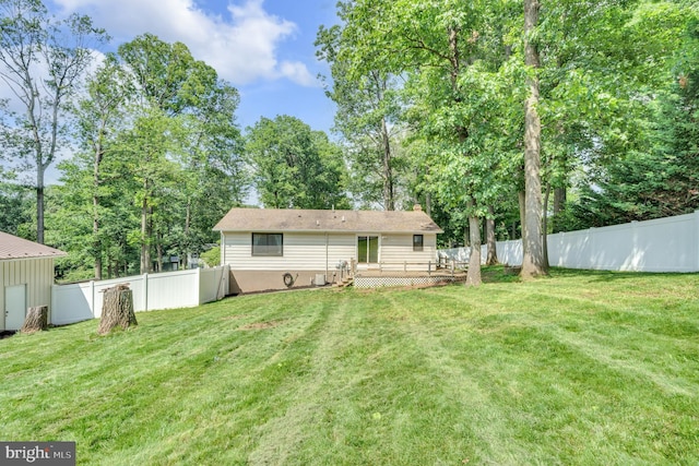 2333 Sunset Cir, Glenville, PA 17329 - rear view of property featuring a wooden deck and a fenced backyard