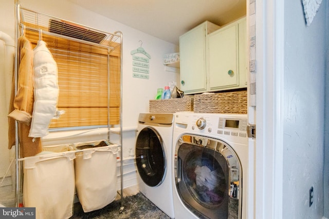 7723 Meath Rd, Baltimore, MD 21222 - washroom with cabinet space and washer and clothes dryer
