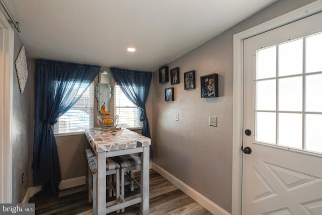 7723 Meath Rd, Baltimore, MD 21222 - dining space featuring wood finished floors and recessed lighting