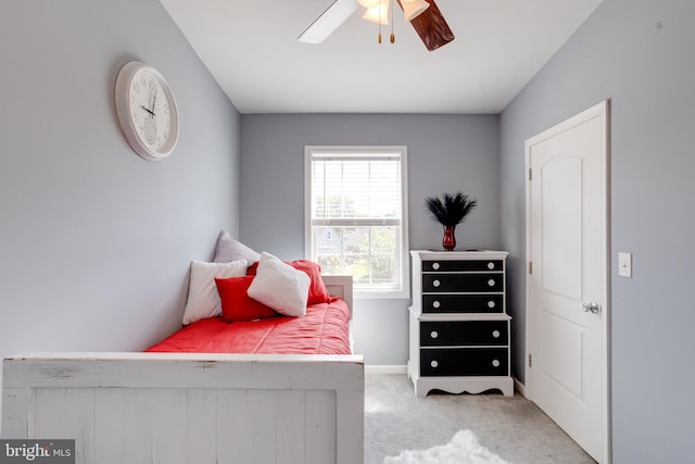 7723 Meath Rd, Baltimore, MD 21222 - bedroom featuring light carpet and a ceiling fan