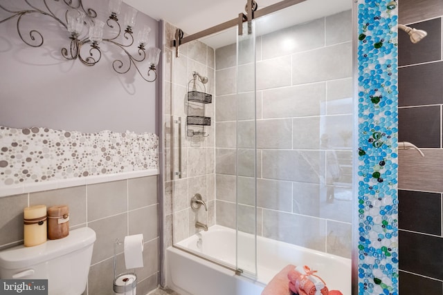 7723 Meath Rd, Baltimore, MD 21222 - full bath featuring shower / bath combo with shower curtain and tile walls