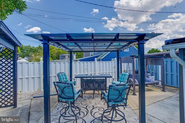 7723 Meath Rd, Baltimore, MD 21222 - view of patio with a pergola