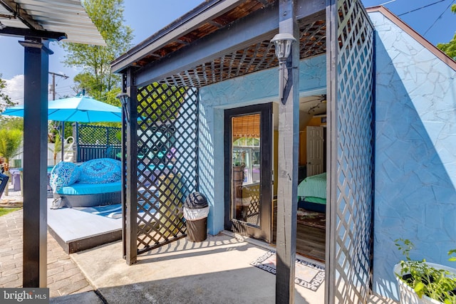 7723 Meath Rd, Baltimore, MD 21222 - entrance to property with a patio area