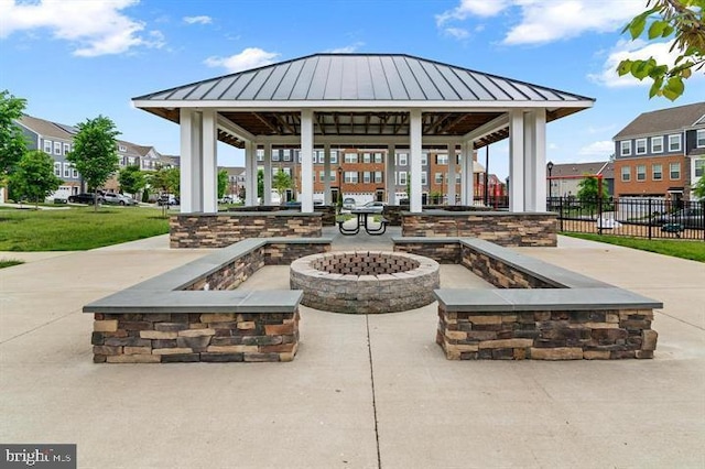 2041 Ruby Turn, Bowie, MD 20721 - view of patio with a gazebo and an outdoor fire pit