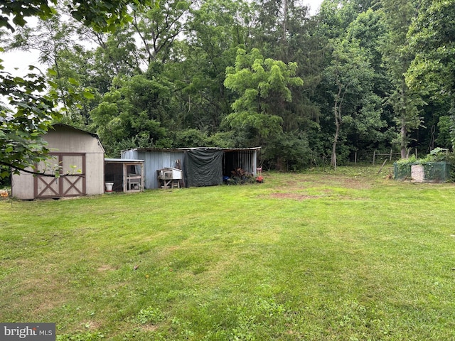 449 Westley Rd, Mohnton, PA 19540 - view of grassy yard featuring an outdoor structure