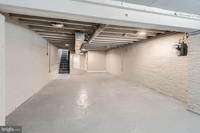 2710 The Alameda, Baltimore, MD 21218 - unfinished basement with stairs and gas meter
