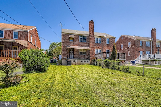 3401 Woodring Ave, Baltimore, MD 21234 - back of property with brick siding and a chimney