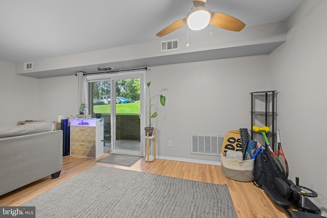 7 Rockford Rd Unit F1, Wilmington, DE 19806 - living area featuring wood finished floors and a ceiling fan