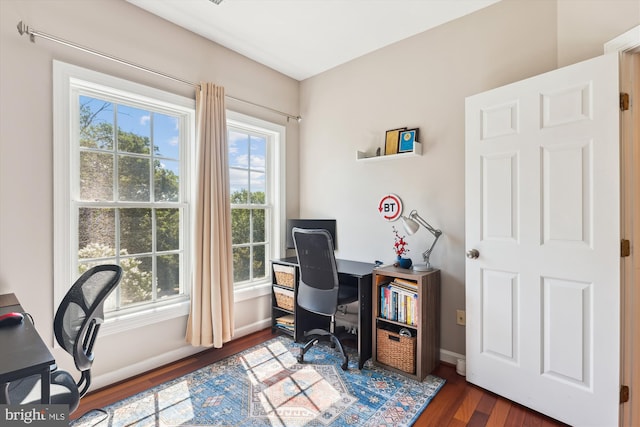 6706 Debra Lu Way, Springfield, VA 22150 - office area featuring wood finished floors and baseboards