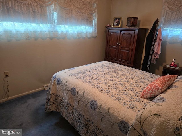 1220 Manatawny St, Pottstown, PA 19464 - bedroom with dark colored carpet and baseboards