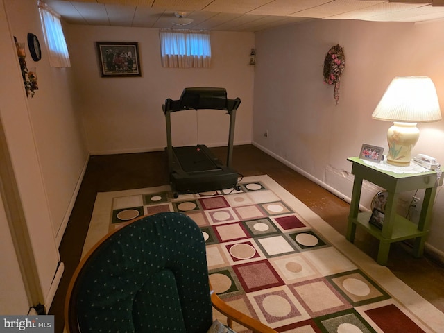 1220 Manatawny St, Pottstown, PA 19464 - exercise room featuring baseboards