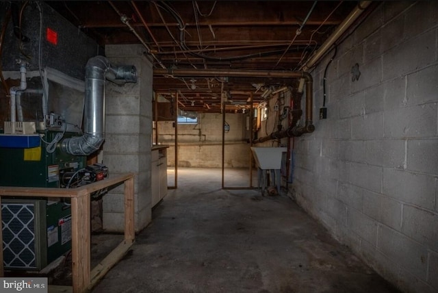 102 Spring St, Bridgeton, NJ 08302 - unfinished below grade area with a sink