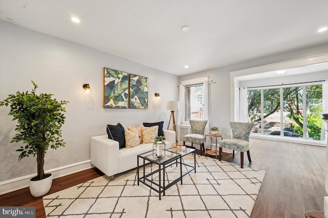 5788 Haddington St, Philadelphia, PA 19131 - living room featuring light wood-type flooring and recessed lighting