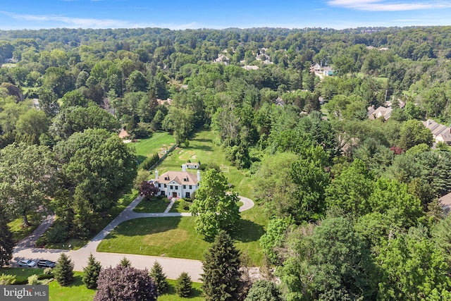 1263 Argyle Rd, Berwyn, PA 19312 - bird's eye view of a heavily wooded area