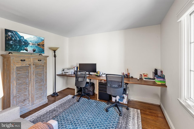1263 Argyle Rd, Berwyn, PA 19312 - home office with wood finished floors and baseboards