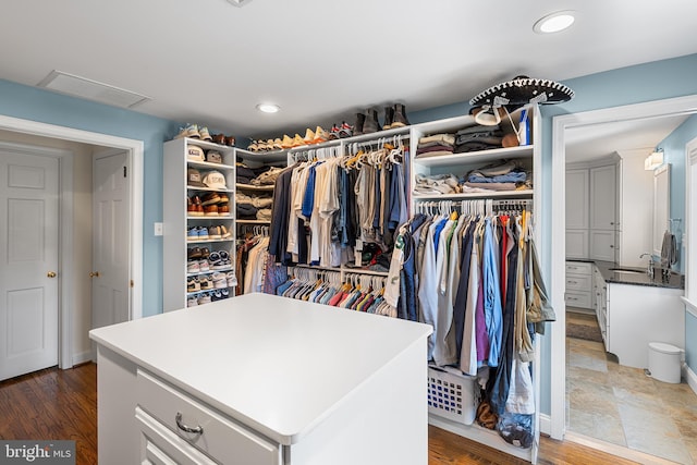 1263 Argyle Rd, Berwyn, PA 19312 - spacious closet featuring attic access and wood finished floors